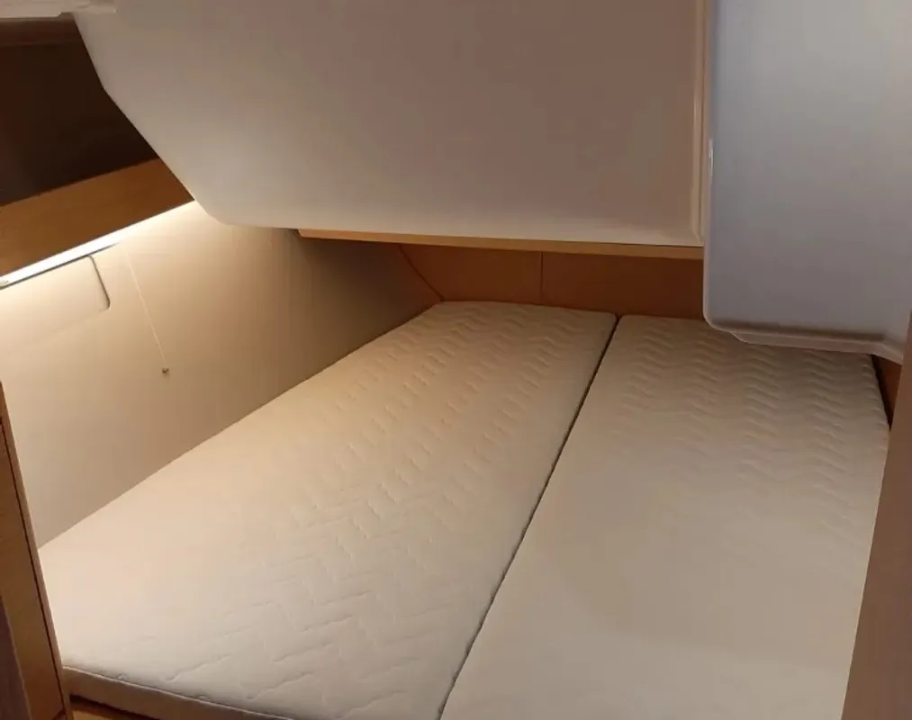 Cabin on Fiodena, a Dufour 430 sailboat at Palermo, Italy
