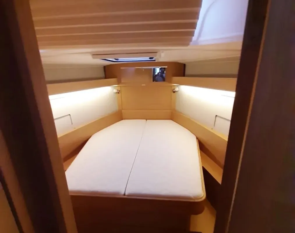Cabin on Fiodena, a Dufour 430 sailboat at Palermo, Italy