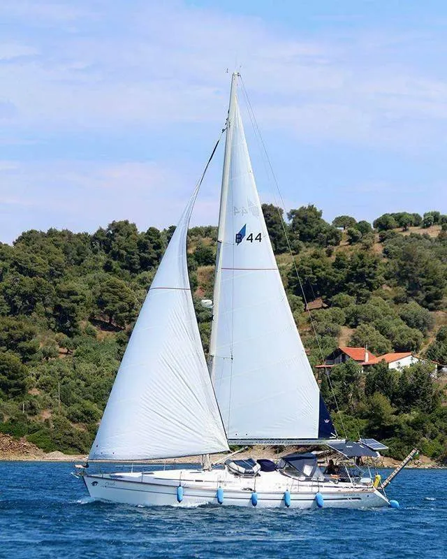 Argonautis, a Bavaria 44 sailboat at Port of Avdira, Greece