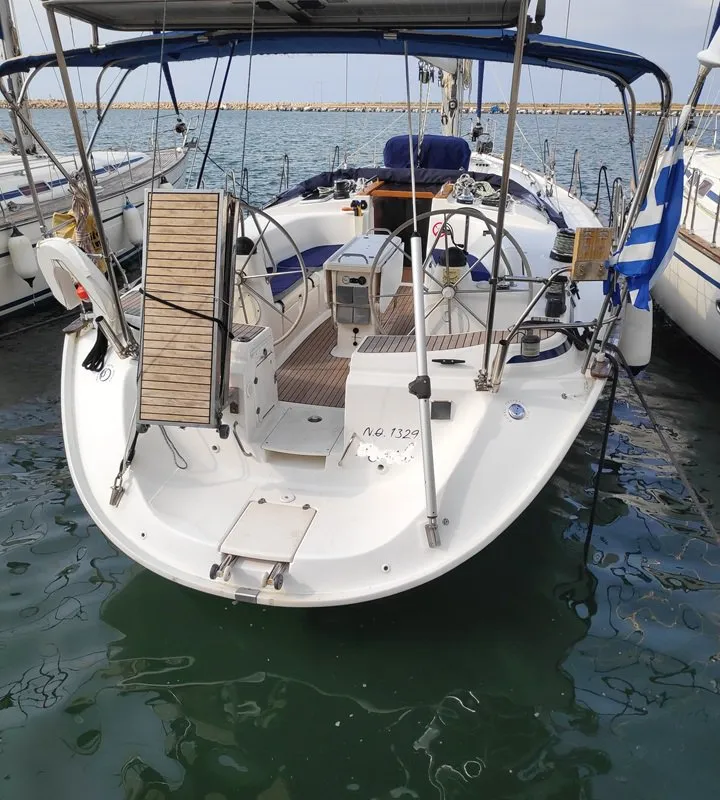 Argonautis, a Bavaria 44 sailboat at Port of Avdira, Greece