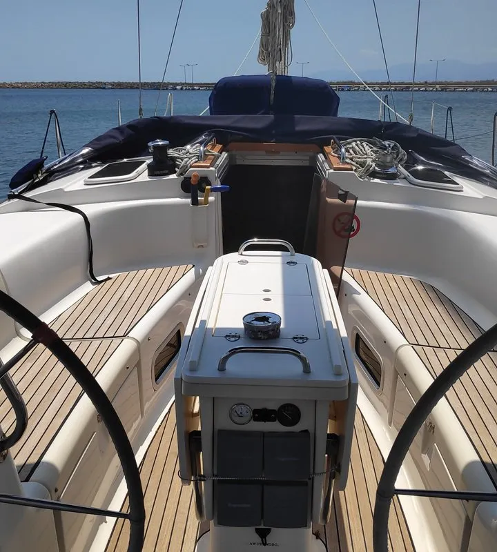 Argonautis, a Bavaria 44 sailboat at Port of Avdira, Greece