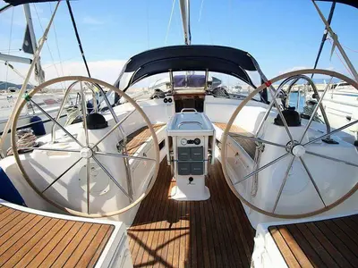 Argonautis, a Bavaria 44 sailboat at Port of Avdira, Greece