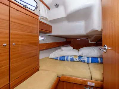 Cabin on Dorko, a Bavaria 39 Cruiser sailboat at Grad Trogir, Croatia