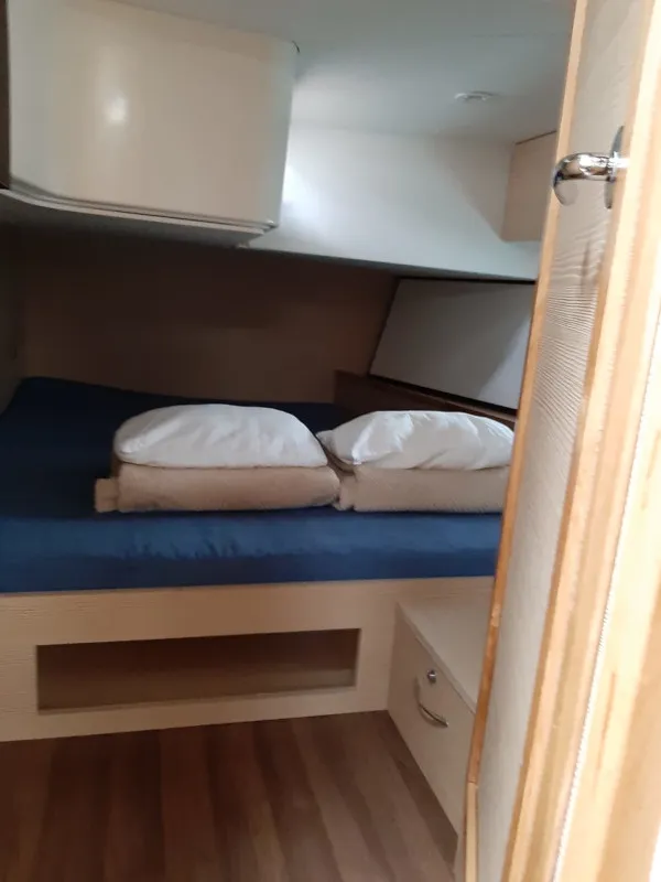 Cabin on SUNSET I, a D&D Kufner 50 sailboat at Grad Trogir, Croatia