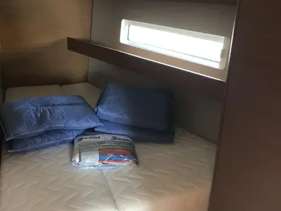 Cabin on Kos 440.1, a Jeanneau Sun Odyssey 440 sailboat at Athens, Greece