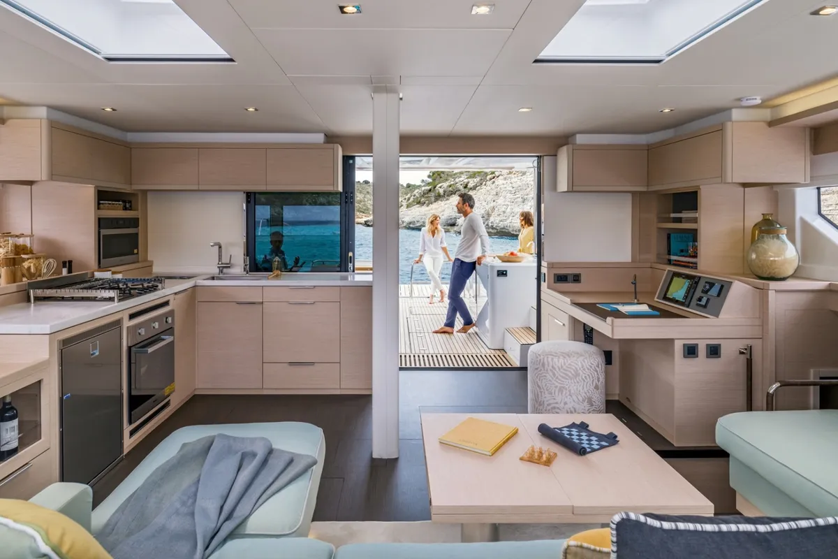 Galley of Millenium, a Lagoon 55 Millenium catamaran at Split, Croatia