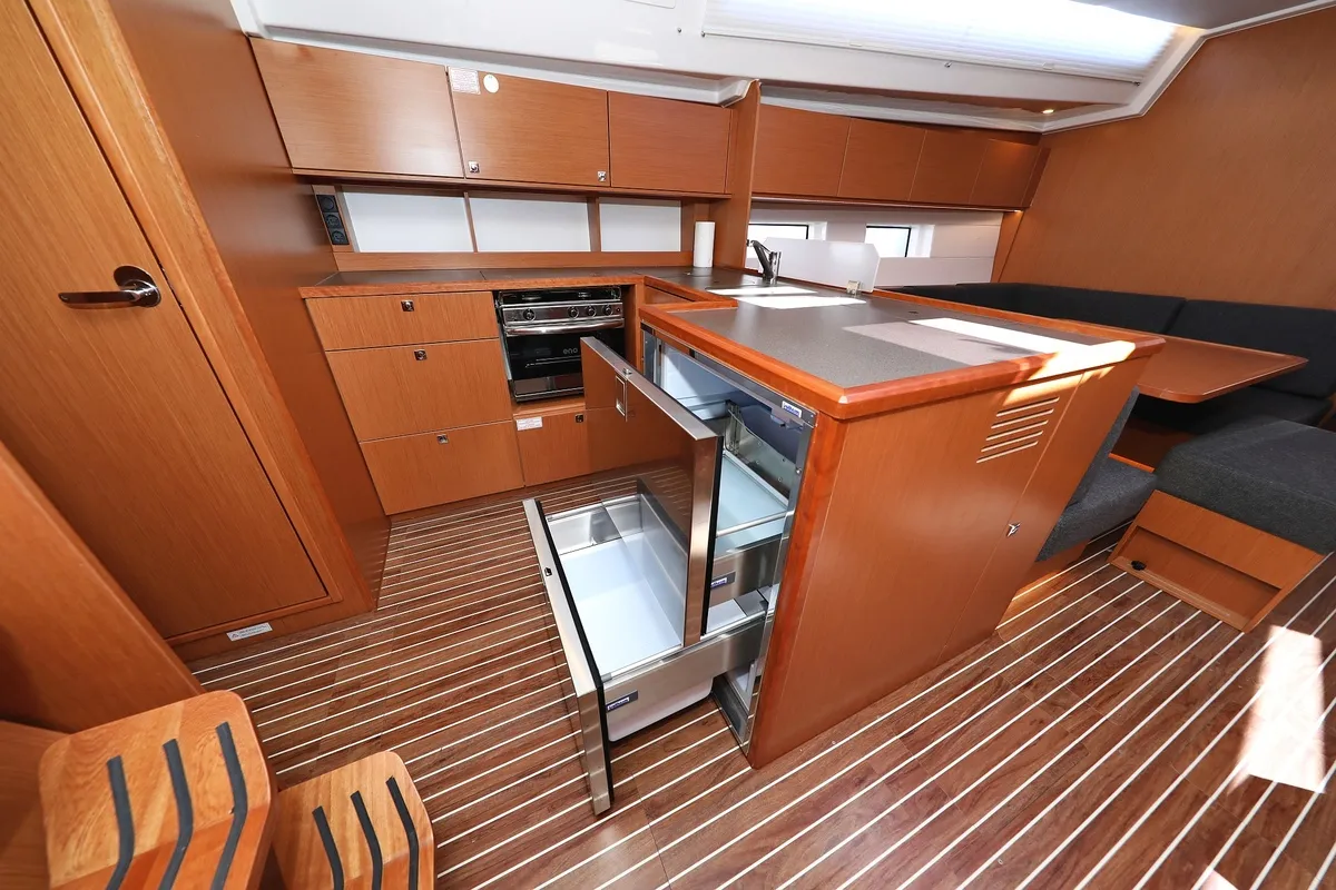 Galley of Naltoya, a Bavaria C50 Style sailboat at Pirovac, Croatia