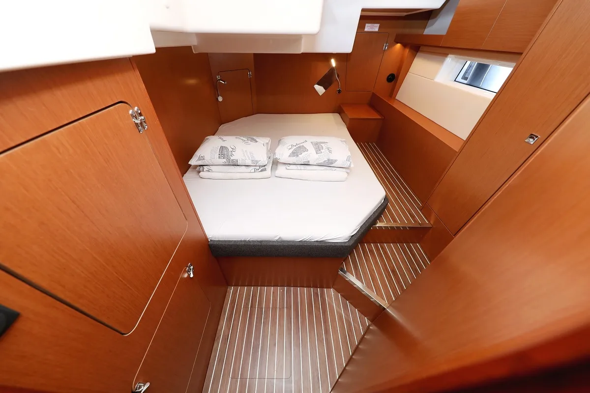 Cabin on Naltoya, a Bavaria C50 Style sailboat at Pirovac, Croatia