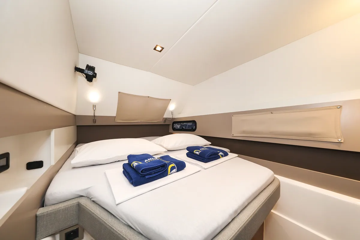Cabin on Adventure, a Bali 4.3 MY catamaran at Grad Biograd na Moru, Croatia