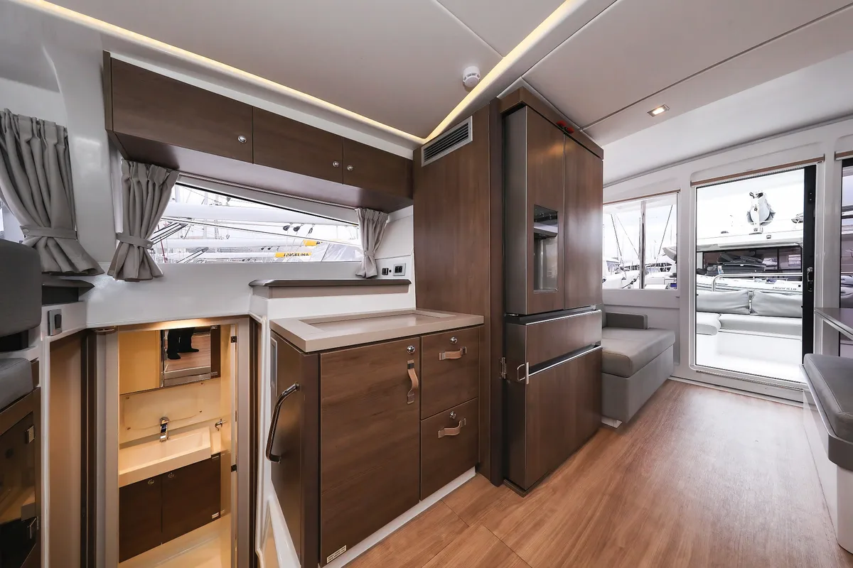 Galley of Adventure, a Bali 4.3 MY catamaran at Grad Biograd na Moru, Croatia