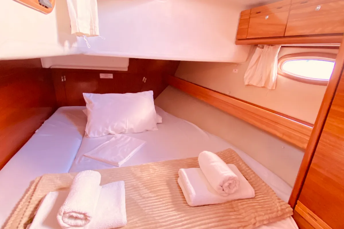 Cabin on Iro, a Bavaria 42 Cruiser sailboat at Municipal Unit of Lefkada, Greece