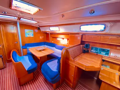 Salon of Iro, a Bavaria 42 Cruiser sailboat at Municipal Unit of Lefkada, Greece