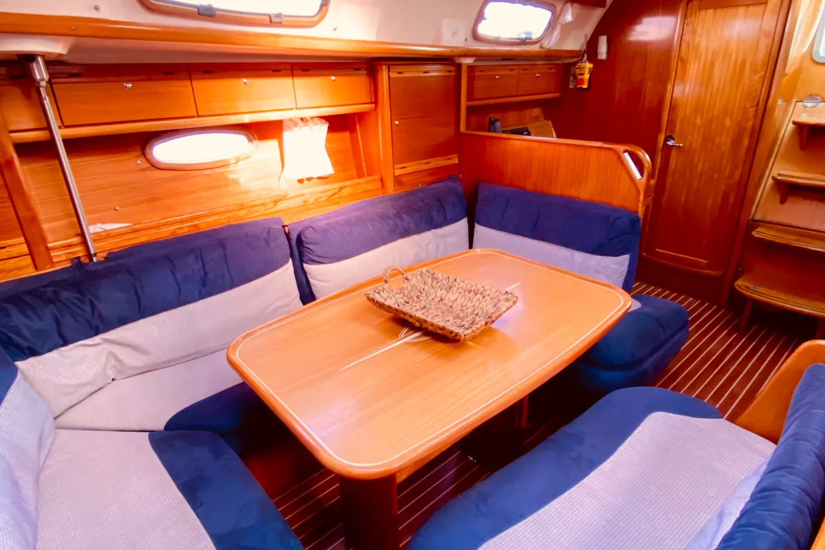 Salon of Iro, a Bavaria 42 Cruiser sailboat at Municipal Unit of Lefkada, Greece