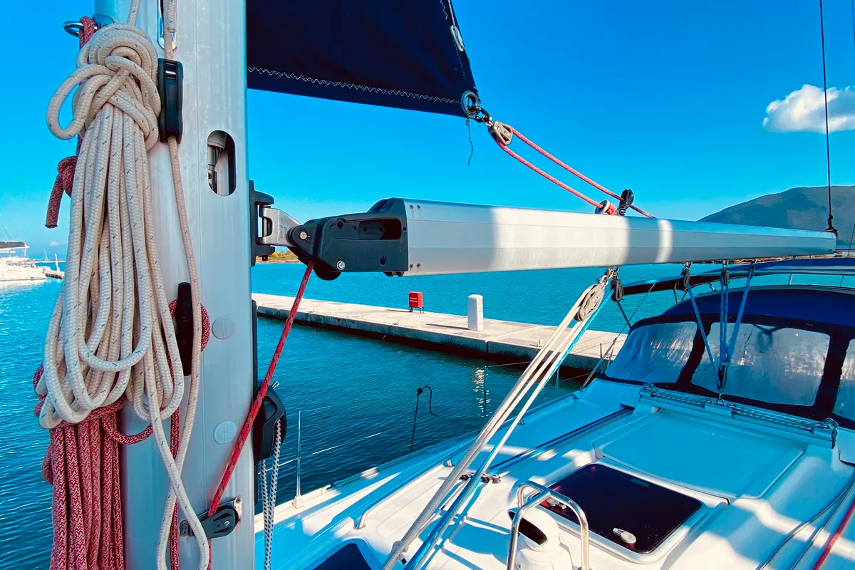 Iro, a Bavaria 42 Cruiser sailboat at Municipal Unit of Lefkada, Greece