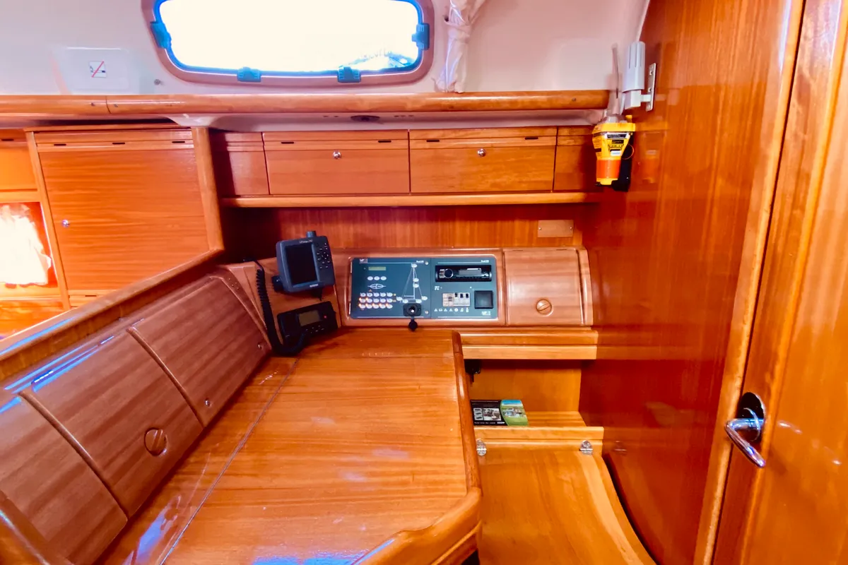 Salon of Iro, a Bavaria 42 Cruiser sailboat at Municipal Unit of Lefkada, Greece