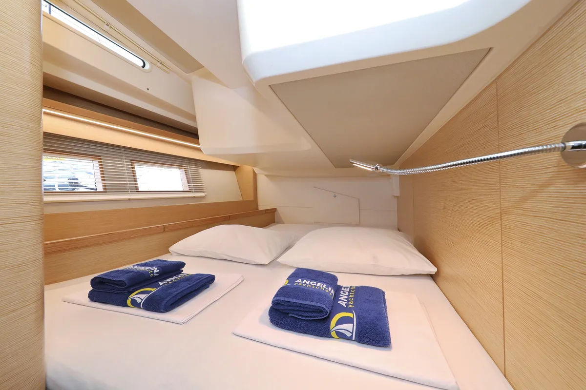 Cabin on Moje, a Hanse 548 sailboat at Grad Trogir, Croatia
