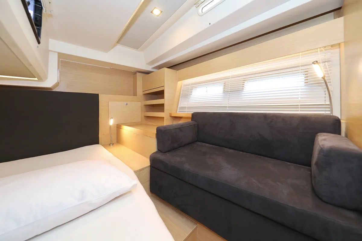 Cabin on Moje, a Hanse 548 sailboat at Grad Trogir, Croatia
