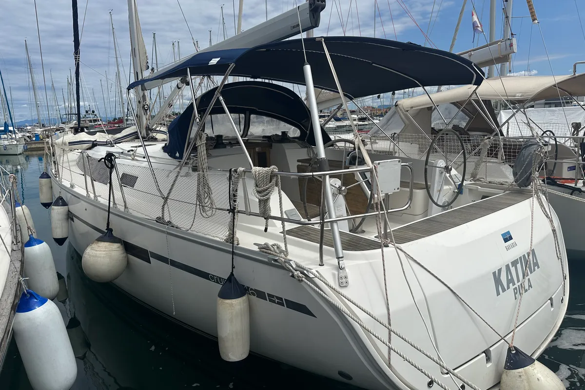 Katina, a Bavaria Cruiser 46 sailboat at Izola / Isola, Slovenia