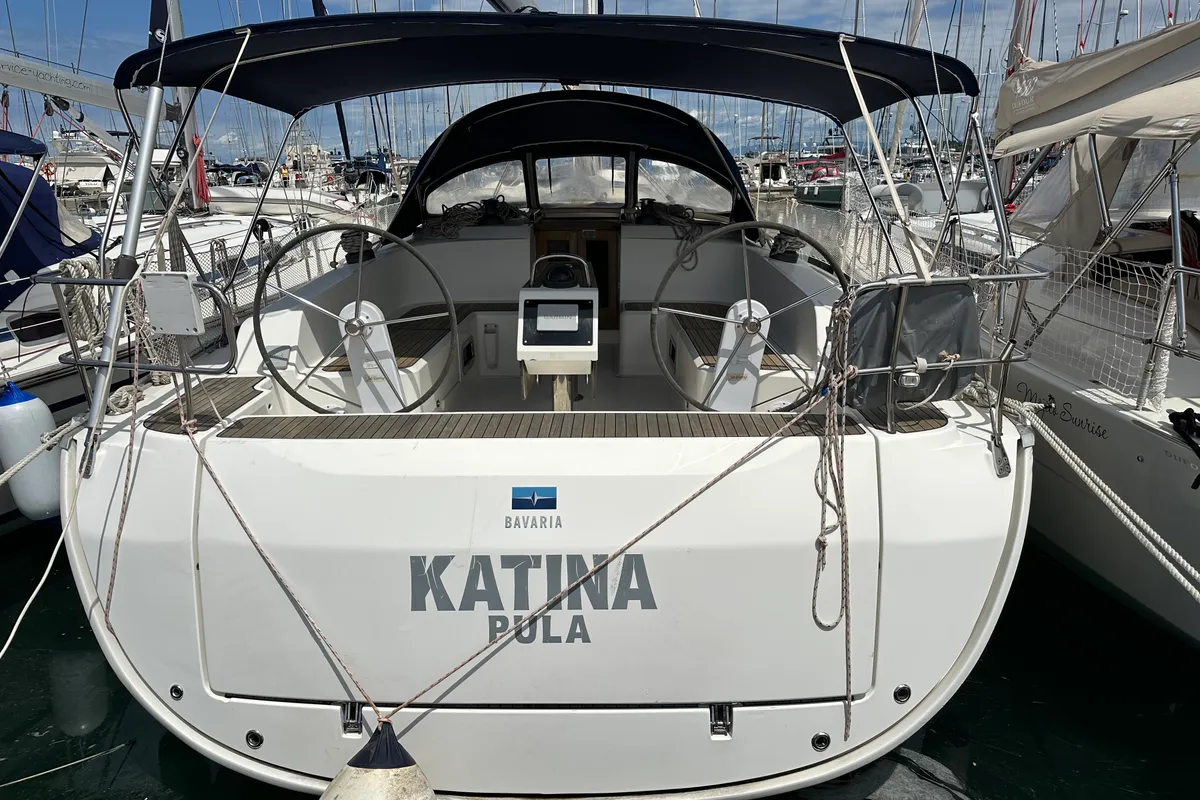 Katina, a Bavaria Cruiser 46 sailboat at Izola / Isola, Slovenia