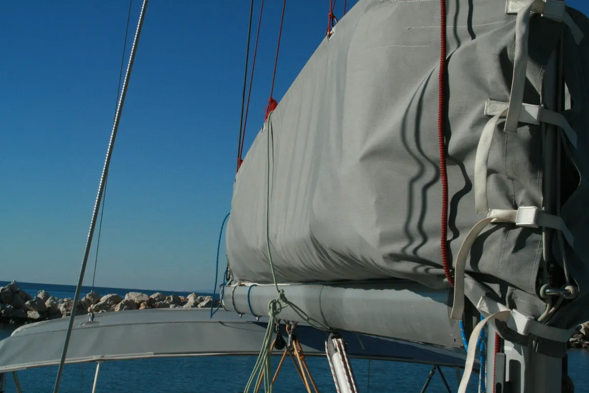 Deck of Martha, a Beneteau Oceanis 331 sailboat at Municipal Unit of Lefkada, Greece
