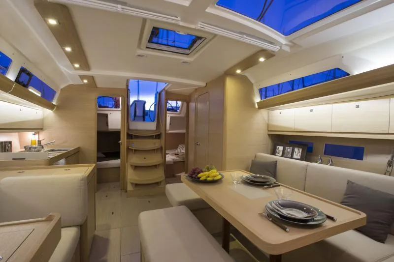 Salon of Freedom, a Dufour 410 GL sailboat at Athens, Greece