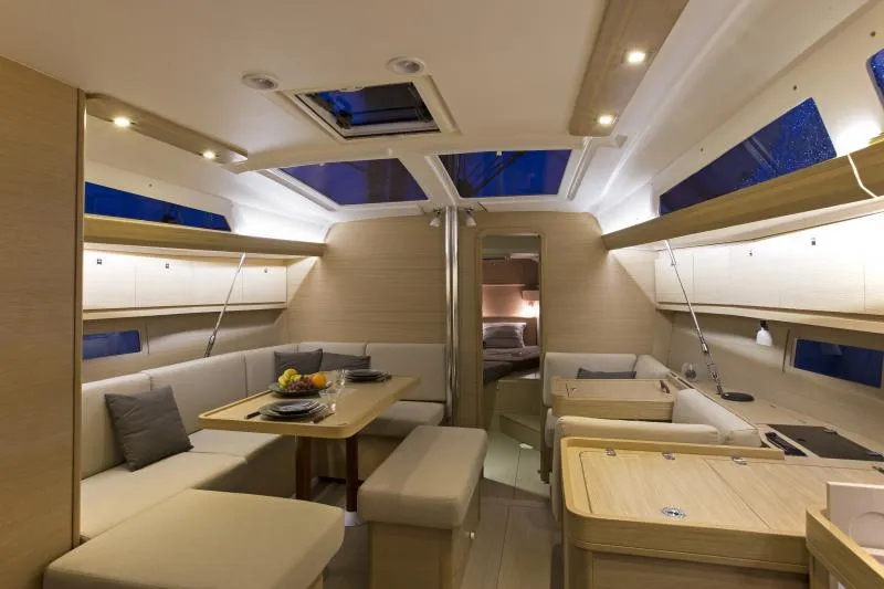 Salon of Freedom, a Dufour 410 GL sailboat at Athens, Greece