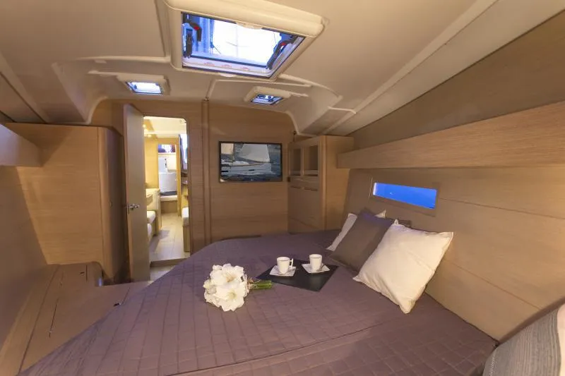 Cabin on Freedom, a Dufour 410 GL sailboat at Athens, Greece