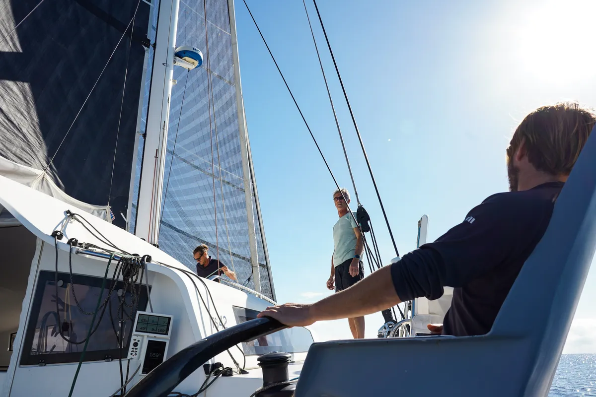 Spirit of Family, a Marsaudon Composites TS 42 catamaran at Sitges, Spain
