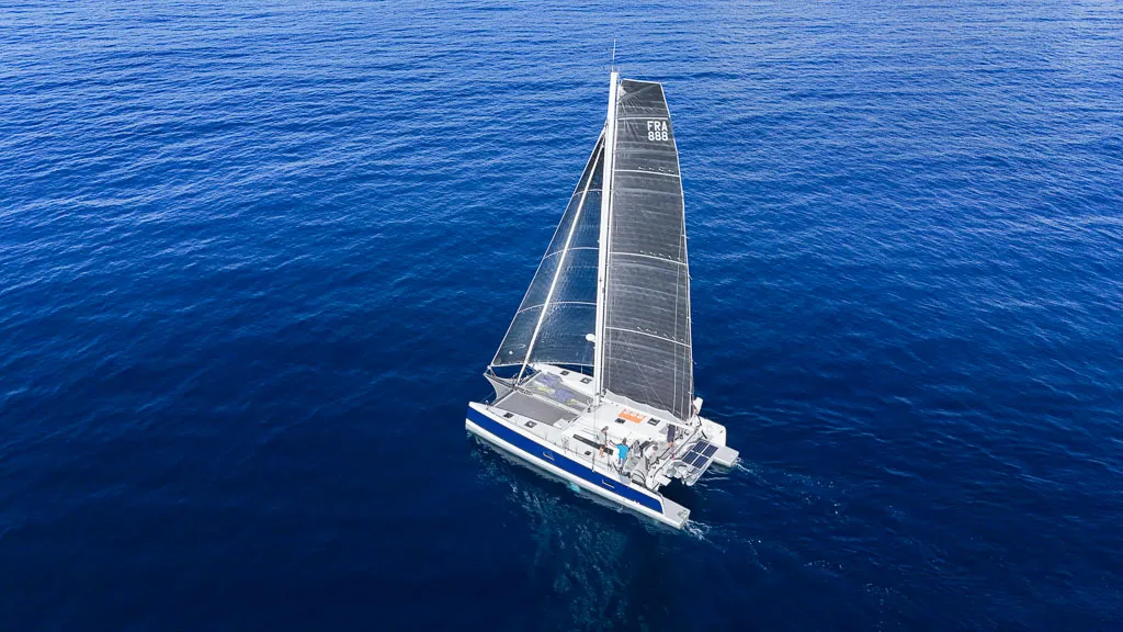 Spirit of Family, a Marsaudon Composites TS 42 catamaran at Sitges, Spain