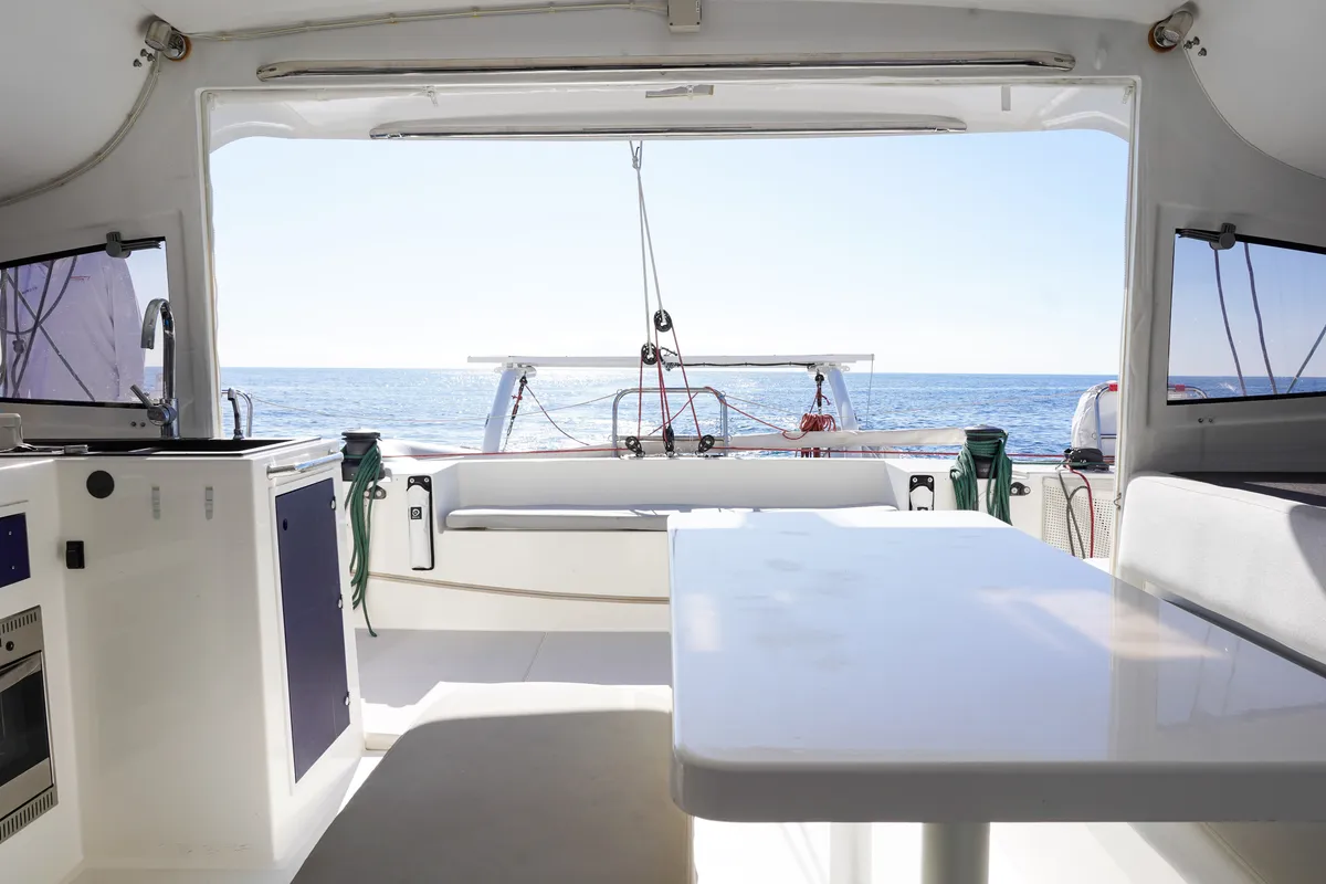 Spirit of Family, a Marsaudon Composites TS 42 catamaran at Sitges, Spain