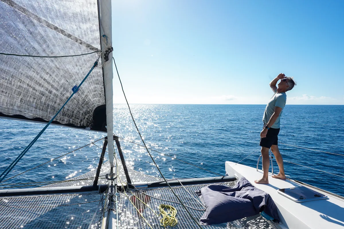 Spirit of Family, a Marsaudon Composites TS 42 catamaran at Sitges, Spain