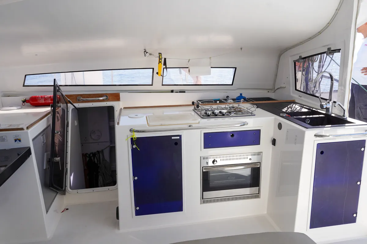 Spirit of Family, a Marsaudon Composites TS 42 catamaran at Sitges, Spain