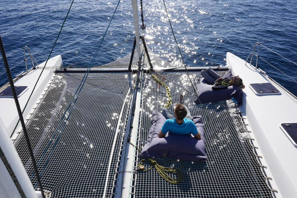 Spirit of Family, a Marsaudon Composites TS 42 catamaran at Sitges, Spain