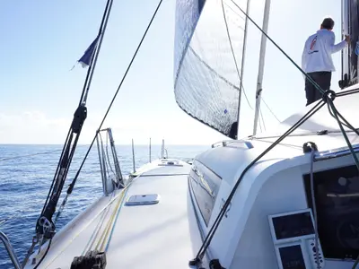 Spirit of Family, a Marsaudon Composites TS 42 catamaran at Sitges, Spain