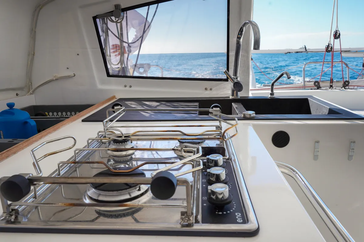 Spirit of Family, a Marsaudon Composites TS 42 catamaran at Sitges, Spain