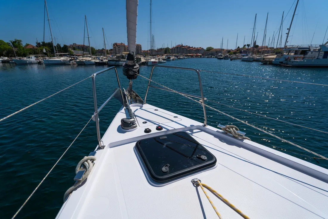 Sasha, a Elan Impression 50 sailboat at Biograd na Moru, Croatia