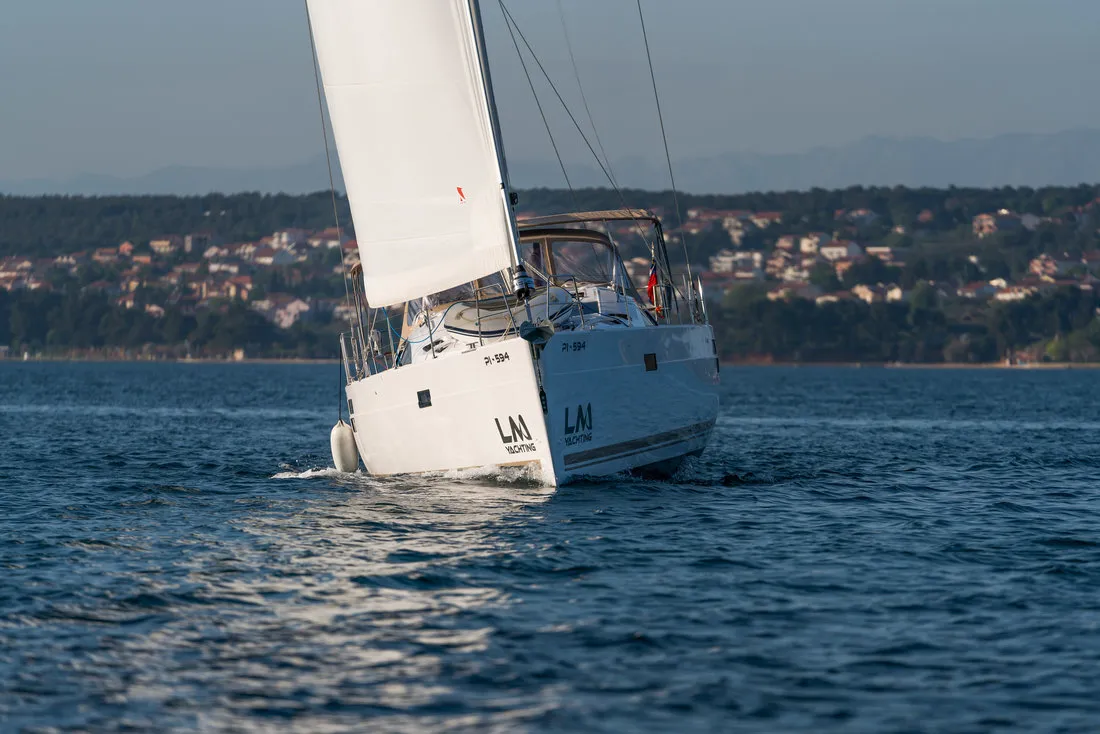 Sasha, a Elan Impression 50 sailboat at Biograd na Moru, Croatia