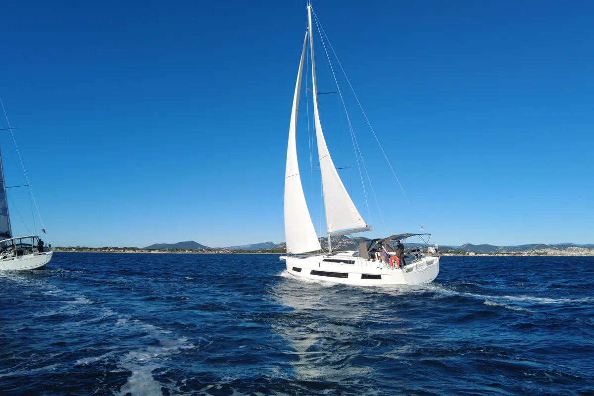 Astrae, a Dufour 44 sailboat at Hyères, France