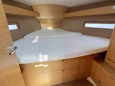 Cabin on Lia, a Dufour 382 GL sailboat at Barth, Germany