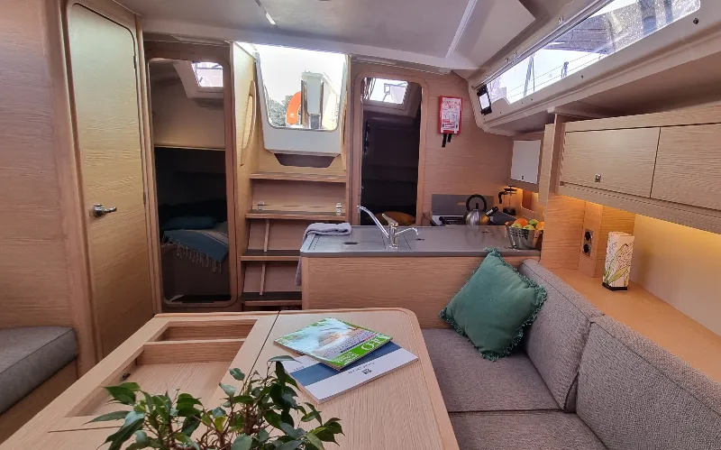 Salon of Flavours of the sea, a Dufour 37 sailboat at Vallauris, France