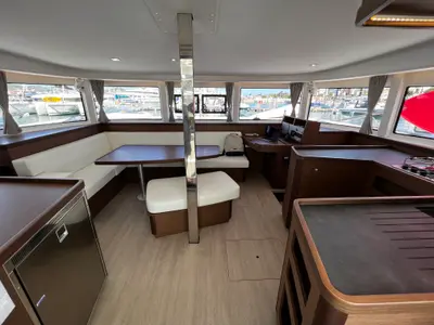 Salon of Odessa, a Lagoon 42 catamaran at Ibiza, Spain