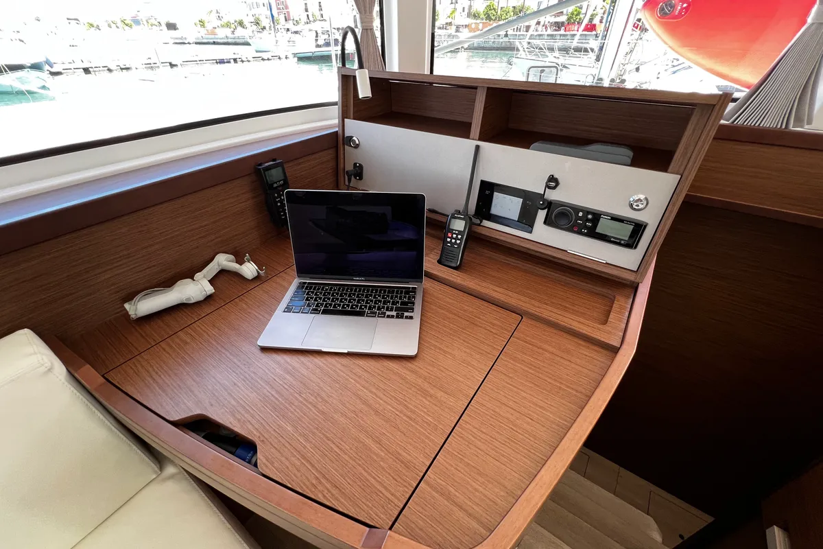 Salon of Odessa, a Lagoon 42 catamaran at Ibiza, Spain