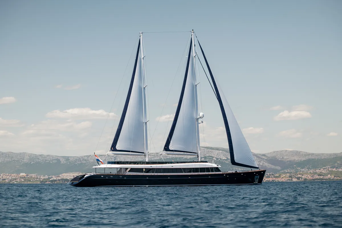 Clase Azul, a Luxury Sailing Yacht sailboat at Split, Croatia