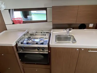 Galley of Maja, a Beneteau Oceanis 38.1 sailboat at Grad Pula, Croatia