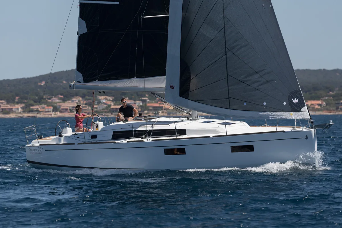 Exterior view of Maja, a Beneteau Oceanis 38.1 sailboat at Grad Pula, Croatia