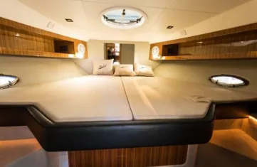 Cabin on Marta VI, a Grginić jahte Mirakul 40 motor yacht at Split, Croatia