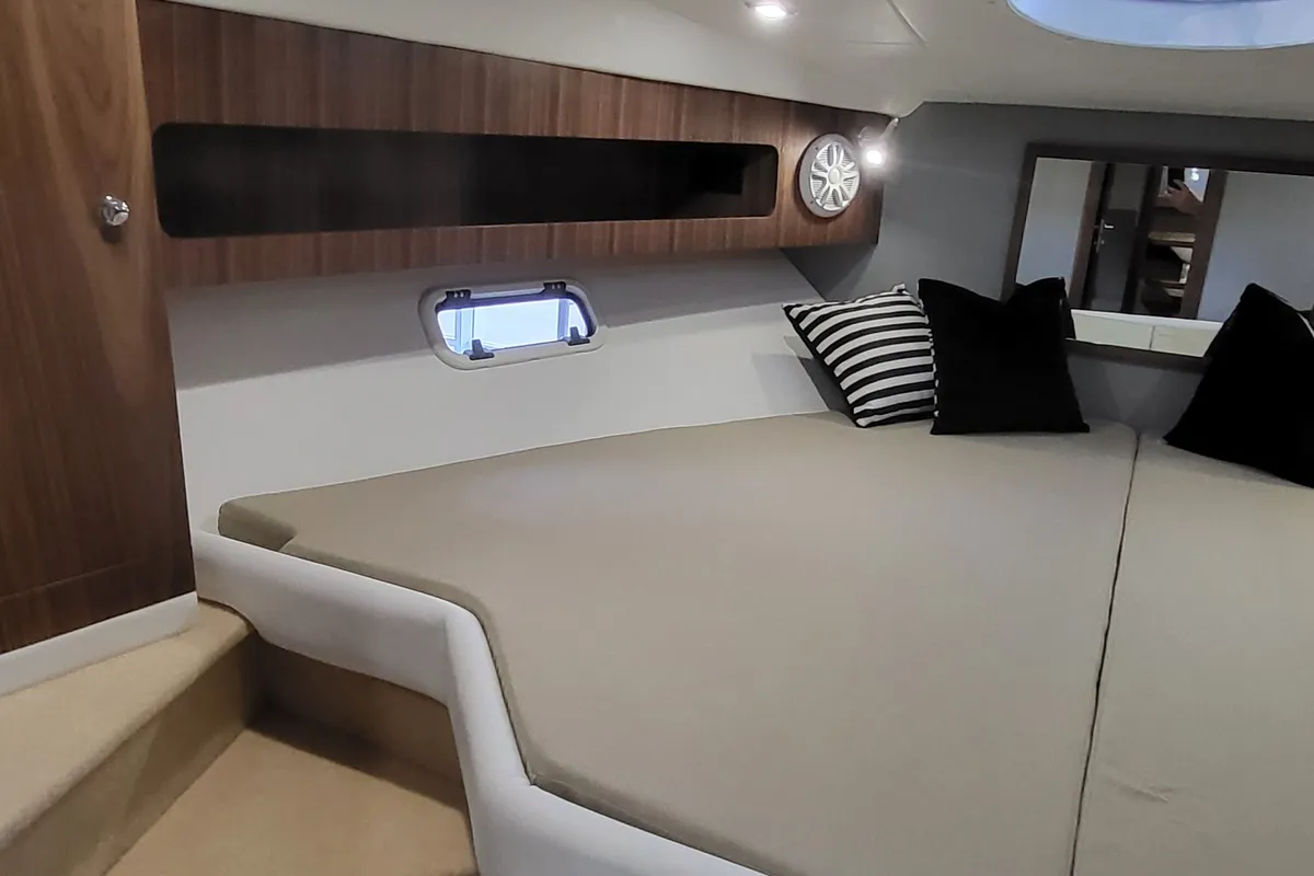 Cabin on Marta VI, a Grginić jahte Mirakul 40 motor yacht at Split, Croatia