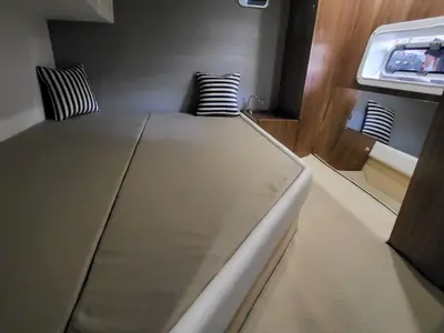 Cabin on Marta VI, a Grginić jahte Mirakul 40 motor yacht at Split, Croatia