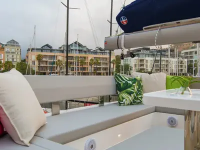 Deck of Moorings 4500L/10 Exclusive, a Leopard 45 catamaran at Road Town, British Virgin Islands