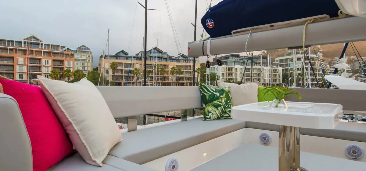 Deck of Moorings 4500L/10 Exclusive, a Leopard 45 catamaran at Road Town, British Virgin Islands